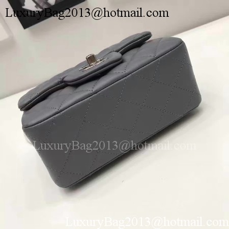 Chanel Classic MINI Flap Bag Original Sheepskin Leather A1115 Grey Chanel Classic MINI Flap Bag Original Sheepskin Leather A1115 Grey