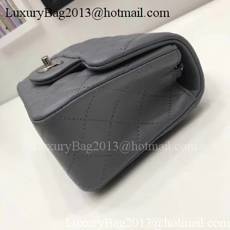 Chanel Classic MINI Flap Bag Original Sheepskin Leather A1115 Grey Chanel Classic MINI Flap Bag Original Sheepskin Leather A1115 Grey