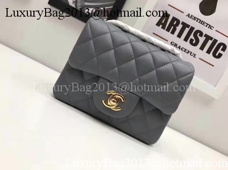 Chanel Classic MINI Flap Bag Original Sheepskin Leather A1115 Grey Chanel Classic MINI Flap Bag Original Sheepskin Leather A1115 Grey