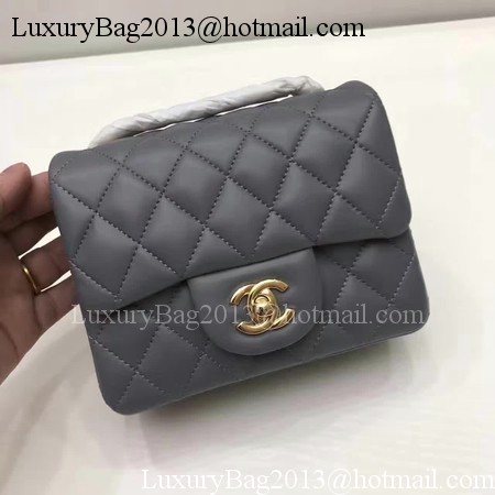 Chanel Classic MINI Flap Bag Original Sheepskin Leather A1115 Grey Chanel Classic MINI Flap Bag Original Sheepskin Leather A1115 Grey