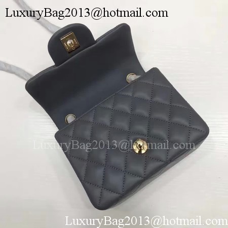Chanel Classic MINI Flap Bag Original Sheepskin Leather A1115 Grey Chanel Classic MINI Flap Bag Original Sheepskin Leather A1115 Grey