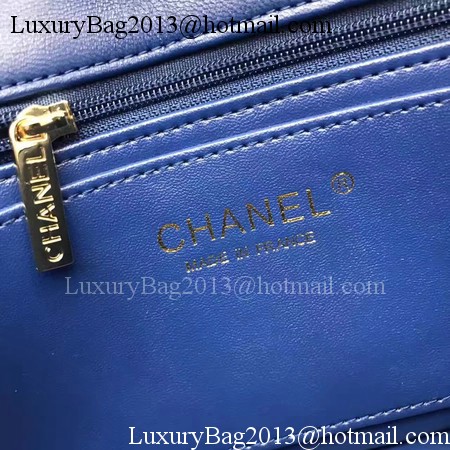 Chanel mini Classic Flap Bag Original Sheepskin Leather A1116 Blue Chanel mini Classic Flap Bag Original Sheepskin Leather A1116 Blue