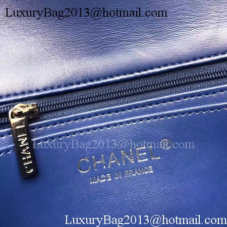 Chanel mini Classic Flap Bag Original Sheepskin Leather A1116 Blue Chanel mini Classic Flap Bag Original Sheepskin Leather A1116 Blue