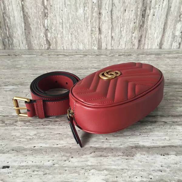 Gucci GG Marmont Quilted Leather Bag 476434 Red Gucci GG Marmont Quilted Leather Bag 476434 Red