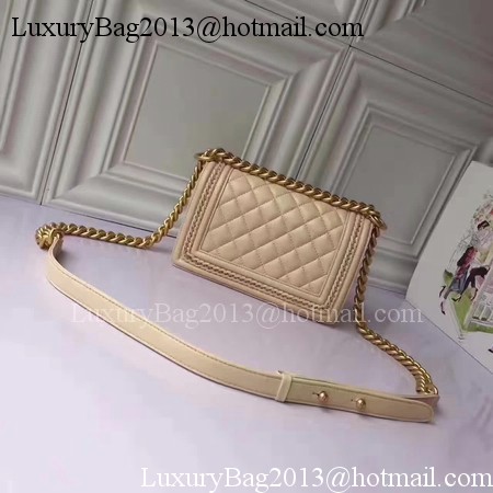 Boy Chanel Flap Shoulder Bag Sheepskin Leather A67085E Apricot Boy Chanel Flap Shoulder Bag Sheepskin Leather A67085E Apricot