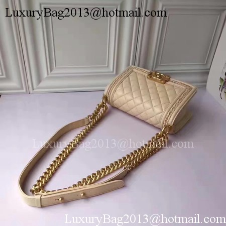 Boy Chanel Flap Shoulder Bag Sheepskin Leather A67085E Apricot Boy Chanel Flap Shoulder Bag Sheepskin Leather A67085E Apricot