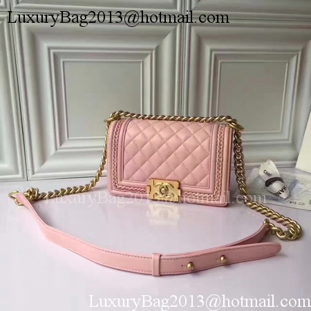 Boy Chanel Flap Shoulder Bag Sheepskin Leather A67085E Pink Boy Chanel Flap Shoulder Bag Sheepskin Leather A67085E Pink