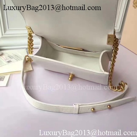 Boy Chanel Flap Shoulder Bag Sheepskin Leather A67085E White Boy Chanel Flap Shoulder Bag Sheepskin Leather A67085E White