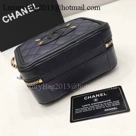 Chanel Cosmetic Bag Original Cannage Pattern A93341 Black Chanel Cosmetic Bag Original Cannage Pattern A93341 Black