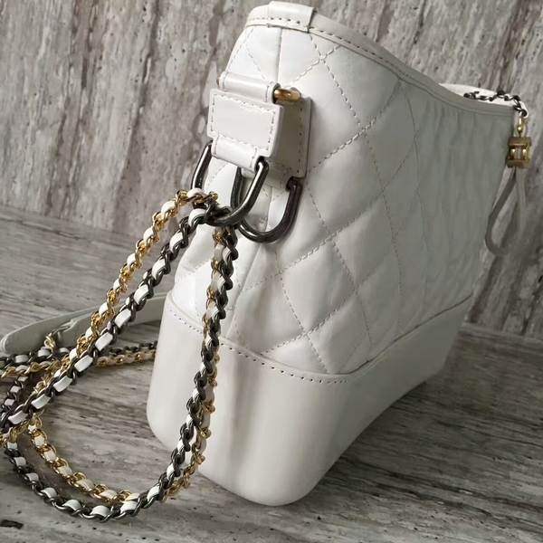 Chanel Gabrielly Calf Leather Shoulder Bag 93824 White Chanel Gabrielly Calf Leather Shoulder Bag 93824 White