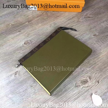 Louis Vuitton Epi Leather POCHETTE VOYAGE MM M67736 Green Louis Vuitton Epi Leather POCHETTE VOYAGE MM M67736 Green