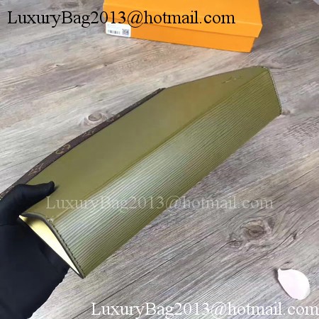 Louis Vuitton Epi Leather POCHETTE VOYAGE MM M67736 Green Louis Vuitton Epi Leather POCHETTE VOYAGE MM M67736 Green