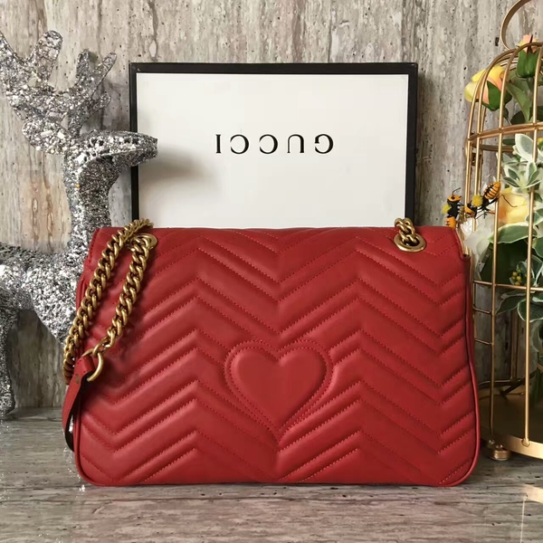 Gucci GG Marmont Velvet Shoulder Bag 443496A Red Gucci GG Marmont Velvet Shoulder Bag 443496A Red