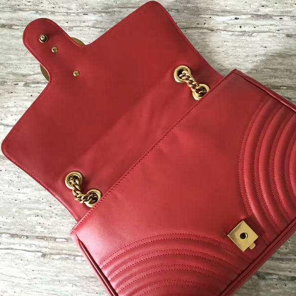 Gucci GG Marmont Velvet Shoulder Bag 443496A Red Gucci GG Marmont Velvet Shoulder Bag 443496A Red