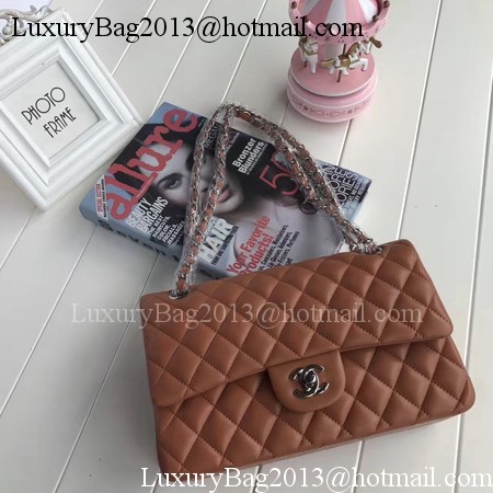Chanel 2.55 Series Flap Bags Brown Original Sheepskin A1112 Silver Chanel 2.55 Series Flap Bags Brown Original Sheepskin A1112 Silver