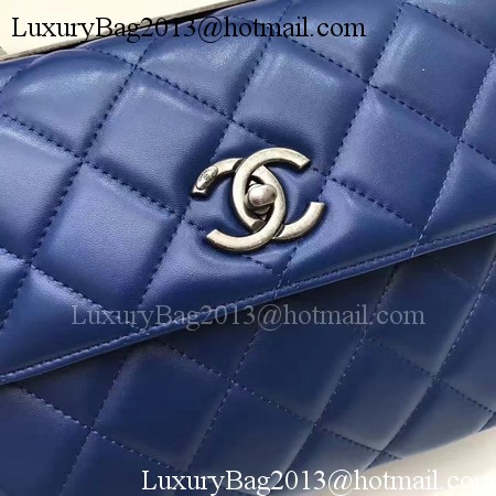 Chanel Classic Top Handle Bag Original Sheepskin Leather A92991 Royal Chanel Classic Top Handle Bag Original Sheepskin Leather A92991 Royal