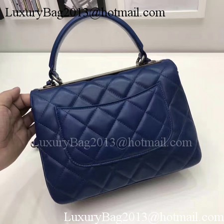 Chanel Classic Top Handle Bag Original Sheepskin Leather A92991 Royal Chanel Classic Top Handle Bag Original Sheepskin Leather A92991 Royal