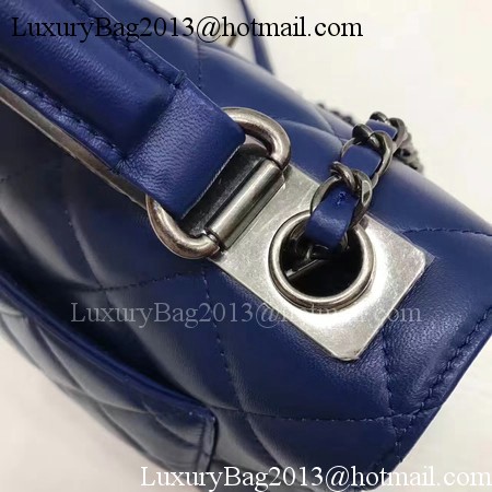Chanel Classic Top Handle Bag Original Sheepskin Leather A92991 Royal Chanel Classic Top Handle Bag Original Sheepskin Leather A92991 Royal