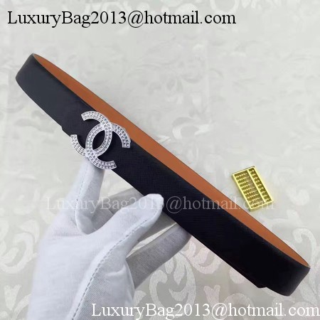 Chanel 30mm Leather Belt CH5235 Black Chanel 30mm Leather Belt CH5235 Black