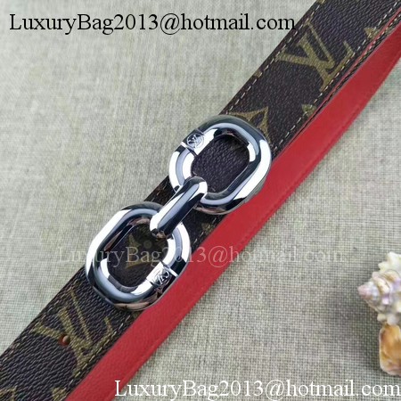 Louis Vuitton 30mm Brown Leather Belt M4226 Silver Louis Vuitton 30mm Brown Leather Belt M4226 Silver