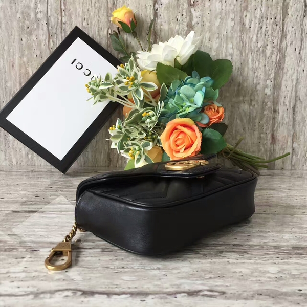 Gucci GG Marmont Velvet Nano Shoulder Bag 476433A Black Gucci GG Marmont Velvet Nano Shoulder Bag 476433A Black