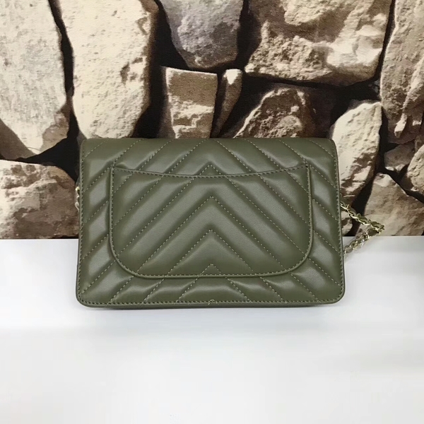 Chanel Classic Flap Bags Atrovirens Original Sheepskin Leather 33815 Glod Chanel Classic Flap Bags Atrovirens Original Sheepskin Leather 33815 Glod