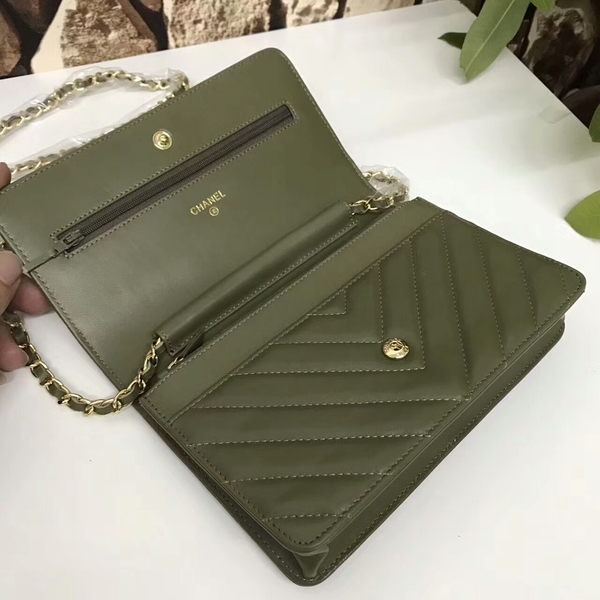 Chanel Classic Flap Bags Atrovirens Original Sheepskin Leather 33815 Glod Chanel Classic Flap Bags Atrovirens Original Sheepskin Leather 33815 Glod