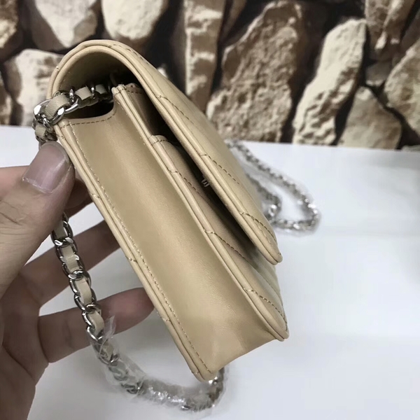 Chanel Classic Flap Bags Camel Original Sheepskin Leather 33815 Silver Chanel Classic Flap Bags Camel Original Sheepskin Leather 33815 Silver