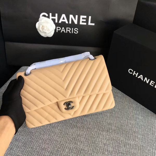 Chanel Flap Shoulder Bags Camel Original Sheepskin CF1112 Silver Chanel Flap Shoulder Bags Camel Original Sheepskin CF1112 Silver