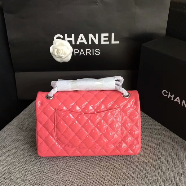 Chanel Flap Shoulder Bags Pink Original Patent Leather CF1112 Silver Chanel Flap Shoulder Bags Pink Original Patent Leather CF1112 Silver