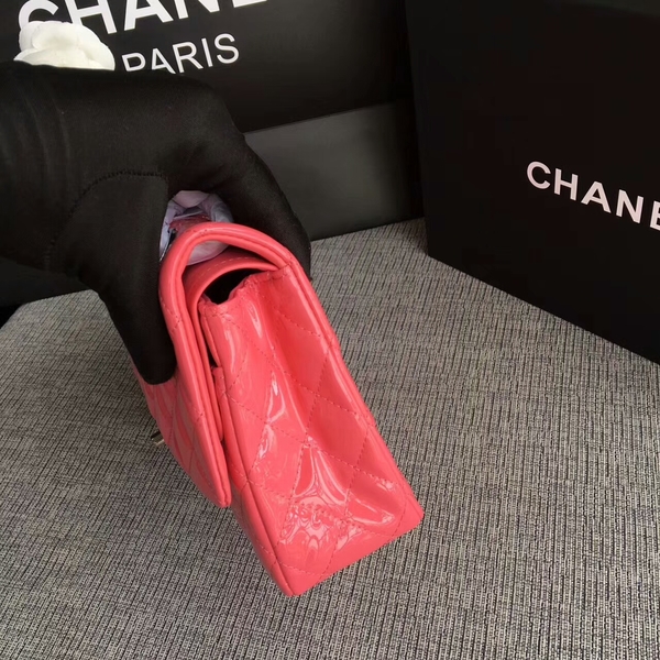 Chanel Flap Shoulder Bags Pink Original Patent Leather CF1112 Silver Chanel Flap Shoulder Bags Pink Original Patent Leather CF1112 Silver