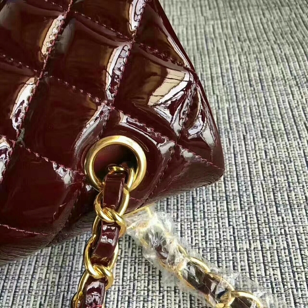 Chanel Flap Shoulder Bags Coffee Original Patent Leather CF1112 Gold Chanel Flap Shoulder Bags Coffee Original Patent Leather CF1112 Gold