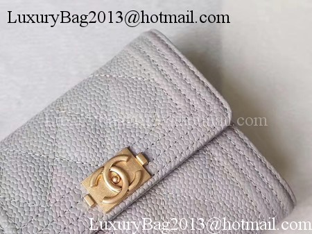 Chanel Matelasse Bi-Fold Wallet Grey Cannage Patterns A48980 Gold Chanel Matelasse Bi-Fold Wallet Grey Cannage Patterns A48980 Gold