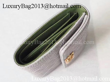 Chanel Matelasse Bi-Fold Wallet Grey Cannage Patterns A48980 Gold Chanel Matelasse Bi-Fold Wallet Grey Cannage Patterns A48980 Gold