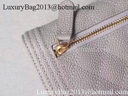 Chanel Matelasse Bi-Fold Wallet Grey Cannage Patterns A48980 Gold Chanel Matelasse Bi-Fold Wallet Grey Cannage Patterns A48980 Gold