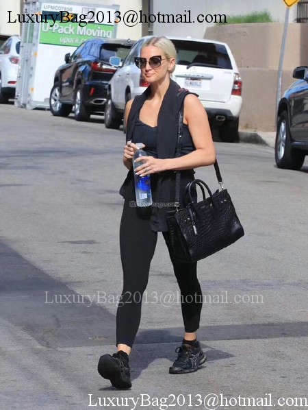 Yves Saint Laurent Classic Sac De Jour Bag Croco Leather Y398709 Black Yves Saint Laurent Classic Sac De Jour Bag Croco Leather Y398709 Black