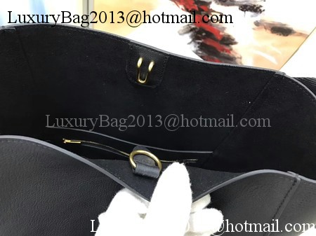 CELINE Sangle Seau Bag in Litchi Leather C3371 Black CELINE Sangle Seau Bag in Litchi Leather C3371 Black