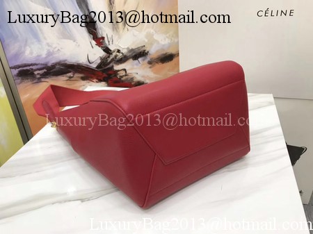 CELINE Sangle Seau Bag in Litchi Leather C3371 Red CELINE Sangle Seau Bag in Litchi Leather C3371 Red