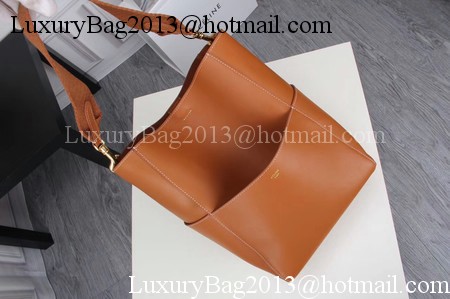 CELINE Sangle Seau Bag in Smooth Leather C3371 Brown CELINE Sangle Seau Bag in Smooth Leather C3371 Brown