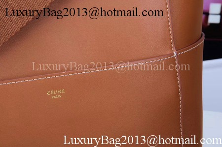 CELINE Sangle Seau Bag in Smooth Leather C3371 Brown CELINE Sangle Seau Bag in Smooth Leather C3371 Brown