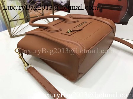 Celine Luggage Nano Tote Bag Original Leather CC3560 Brown Celine Luggage Nano Tote Bag Original Leather CC3560 Brown