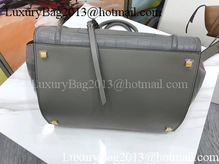 Celine Luggage Phantom Tote Bag Croco Leather CT3372 Grey Celine Luggage Phantom Tote Bag Croco Leather CT3372 Grey
