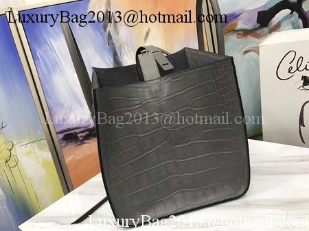 Celine Luggage Phantom Tote Bag Croco Leather CT3372 Grey Celine Luggage Phantom Tote Bag Croco Leather CT3372 Grey