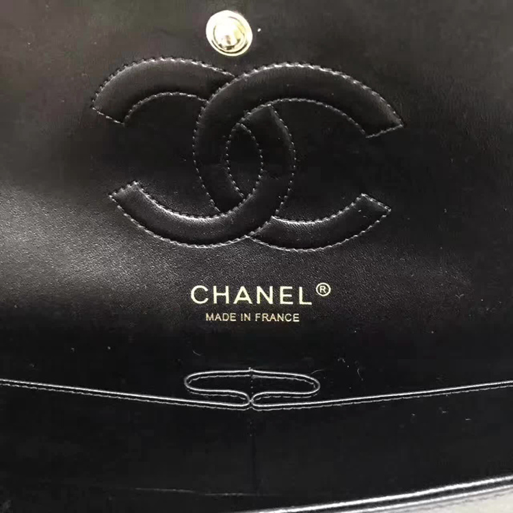 Chanel Flap Shoulder Bags Black Sheepskin Leather A1112 Glod Chanel Flap Shoulder Bags Black Sheepskin Leather A1112 Glod