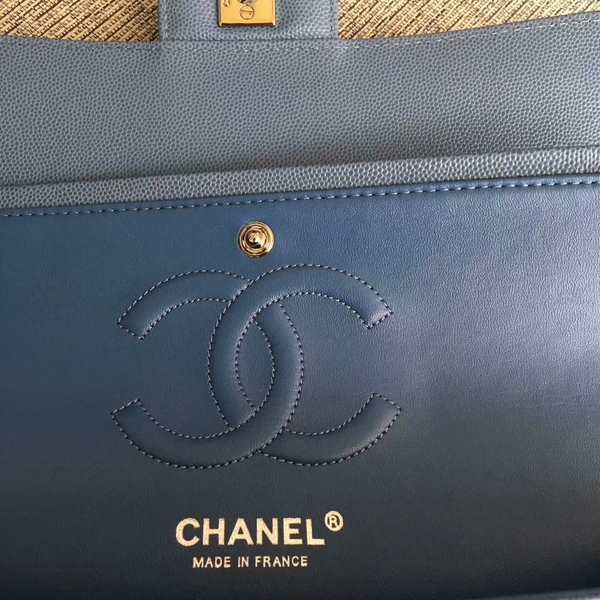 Chanel Flap Shoulder Bags Skyblue Original Calfskin Leather CF1112 Silver Chanel Flap Shoulder Bags Skyblue Original Calfskin Leather CF1112 Silver