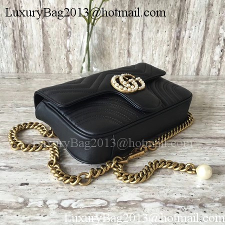 Gucci GG Marmont Matelasse Shoulder Bag 443497 Black Gucci GG Marmont Matelasse Shoulder Bag 443497 Black