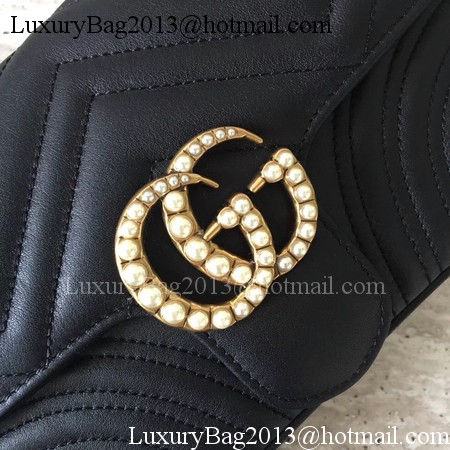 Gucci GG Marmont Matelasse Shoulder Bag 443497 Black Gucci GG Marmont Matelasse Shoulder Bag 443497 Black