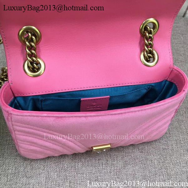 Gucci GG Marmont Embroidered Velvet mini Bag 446744T Pink Gucci GG Marmont Embroidered Velvet mini Bag 446744T Pink