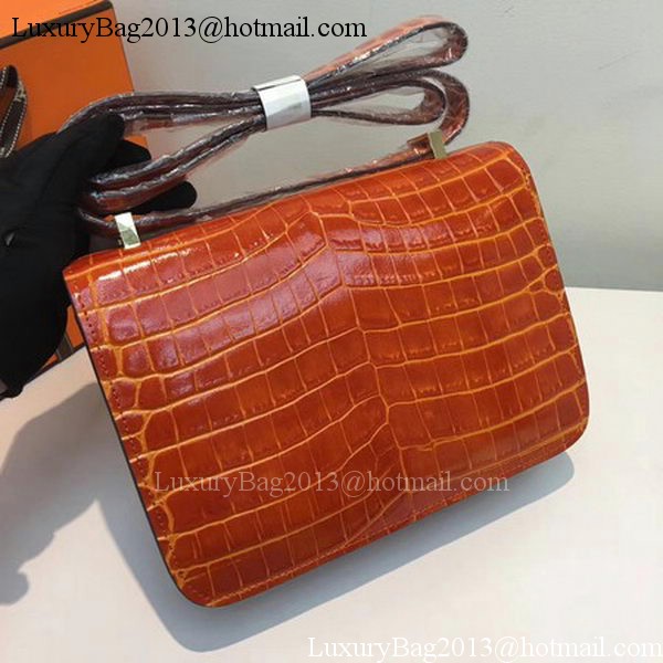 Hermes Constance Bag Croco Leather H9978C Orange Hermes Constance Bag Croco Leather H9978C Orange