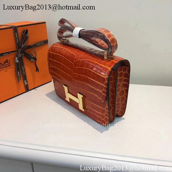 Hermes Constance Bag Croco Leather H9978C Orange Hermes Constance Bag Croco Leather H9978C Orange